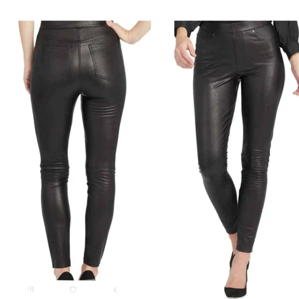SPANX Faux Leather Legging pants with pockets NWOT SMALL